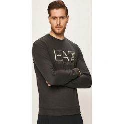 EA7 Emporio Armani - Bluza. Niebieskie bluzy męskie EA7 Emporio Armani, xl, z nadrukiem, z elastanu, z okrągłym kołnierzem, bez rękawów, bez kaptura. W wyprzedaży za 319,90 zł.