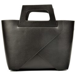 Torebki klasyczne damskie: Skórzana torebka w kolorze czarnym – (S)25 x (W)40 x (G)12 cm