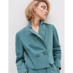 Krótka marynarka - Turkusowy. Niebieskie marynarki damskie House, s, bez wzorów. Za 159,99 zł.