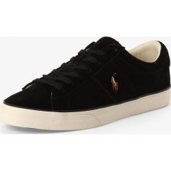 Polo Ralph Lauren - Męskie tenisówki ze skóry, czarny. Czarne trampki męskie Polo Ralph Lauren, bez wzorów, ze skóry, casualowe, bez zapięcia. Za 449,95 zł.