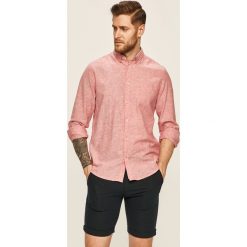 Tom Tailor Denim - Koszula. Różowe koszule męskie TOM TAILOR DENIM, s, bez wzorów, z bawełny, casualowe, button down, z długim rękawem. W wyprzedaży za 129,90 zł.