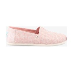 TOMS Daisy Slip On Buty Beżowy. Brązowe trampki i tenisówki damskie Toms, z haftami, z materiału, bez zapięcia. Za 226,95 zł.