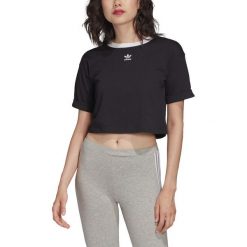 Adidas Originals Koszulka Czarny. Czarne koszulki damskie adidas Originals, s, z haftami, z bawełny, bez kołnierzyka, z krótkim rękawem. Za 85,95 zł.