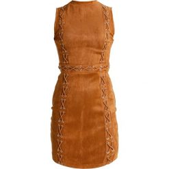 Sukienki hiszpanki: Missguided Petite SLEEVELESS LACE UP DETAIL BODYCON Sukienka letnia camel