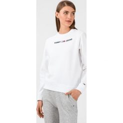 Tommy Jeans Essential Bluza Biały. Białe bluzy damskie Tommy Jeans, m, z nadrukiem, z bawełny, bez rękawów, bez kaptura. Za 376,95 zł.