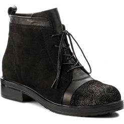 Botki damskie lity: Botki LANQIER - 41C338 Black/Gutter/Gold