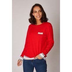 Sweter w kolorze czerwonym. Czerwone swetry damskie L'étoile du cachemire, bez wzorów, z kaszmiru, klasyczne, bez rękawów, bez kaptura. W wyprzedaży za 129,95 zł.