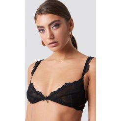 Bielizna: Pamela x NA-KD Koronkowy biustonosz z falbanką - Black