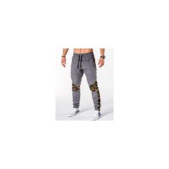 Joggery męskie: SPODNIE MĘSKIE JOGGERY P387 – SZARE