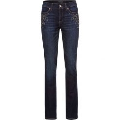 Bluza rozpinana z nadrukiem i nadrukiem bonprix ciemnoniebieski z nadrukiem. Niebieskie jeansy damskie bonprix, z nadrukiem, bez rękawów, bez kaptura. Za 74,99 zł.