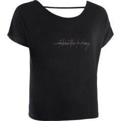 Koszulka do tańca nowoczesnego damska. Niebieskie t-shirty damskie DOMYOS, m, bez wzorów, z elastanu, z dekoltem na plecach, bez rękawów, bez kaptura, na fitness i siłownię. Za 49,99 zł.