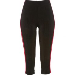 Legginsy 7/8 bonprix czarny. Czarne spodnie damskie bonprix, w paski. Za 54,99 zł.