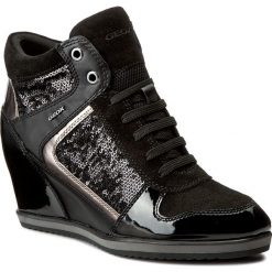 Sneakersy GEOX - D Illusion B D7254B 0AT54 C9999 Black. Czarne sneakersy damskie Geox, z lakierowanej skóry. W wyprzedaży za 319,00 zł.