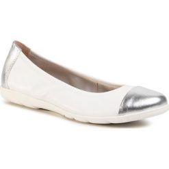 Baleriny CAPRICE - 9-22152-24 White/Silver 191. Białe baleriny damskie Caprice, bez wzorów, ze skóry, klasyczne, bez obcasa, na płaskiej podeszwie. Za 199,00 zł.