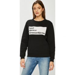 Trussardi Jeans - Bluza. Czarne bluzy damskie z nadrukiem marki Trussardi Jeans, s, z elastanu, bez kaptura. Za 319,90 zł.