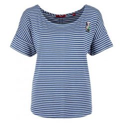 S.Oliver T-Shirt Damski 34 Niebieski. Niebieskie koszulki damskie S.Oliver, s, bez wzorów, z materiału, z okrągłym kołnierzem. W wyprzedaży za 93,00 zł.