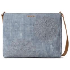 Desigual Torebka Damska Bols Atila Espot, Niebieska. Niebieskie torebki klasyczne damskie marki Desigual, z haftami, z haftem. Za 249,00 zł.