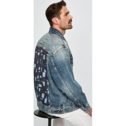 Tommy Jeans - Kurtka. Niebieskie płaszcze męskie marki Tommy Jeans, s, bez wzorów, z bawełny, krótkie, bez kaptura. Za 649,90 zł.