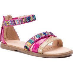 Sandały GEOX - J S.Karly G.I J9235I 0DSHI C8238 S Fuchsia/Multicolor. Różowe sandały dziewczęce Geox, z materiału. W wyprzedaży za 169,00 zł.