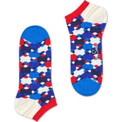 Happy Socks - Stopki Diamond. Niebieskie skarpetki męskie Happy Socks, bez wzorów, z elastanu. W wyprzedaży za 27,90 zł.