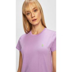 Polo Ralph Lauren - Top. Fioletowe bluzki damskie Polo Ralph Lauren, s, bez wzorów, z bawełny, z okrągłym kołnierzem. W wyprzedaży za 199,90 zł.