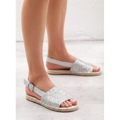 Srebrne Sandały Coquetry. Szare espadryle damskie Born2be, bez wzorów, bez obcasa. Za 69,99 zł.