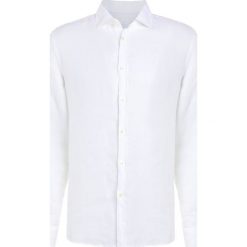 Koszule męskie na spinki: 120% Lino CAMICIA UOMO Koszula white