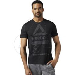 Koszulka męska Reebok T-shirt BQ3497. Koszulki męskie Reebok, m, bez wzorów, z bawełny, bez kołnierzyka, bez rękawów. Za 109,00 zł.