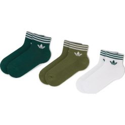 Zestaw 3 par niskich skarpet unisex adidas - Tref Ank Sck Hc EE1154 Tecoli/Cgreen/White. Zielone skarpetki damskie Adidas, bez wzorów, z elastanu. Za 49,95 zł.
