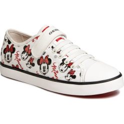 Trampki GEOX - J Ciak G. J J9204J 000AN C0085 D White/Red. Białe trampki dziewczęce Geox, bez wzorów, ze skóry, na rzepy. W wyprzedaży za 219,00 zł.