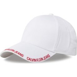 Czapka z daszkiem CALVIN KLEIN JEANS - Ckj Visor Logo Cap W K60K606630 YAF. Białe czapki męskie Calvin Klein Jeans, bez wzorów, z bawełny. Za 179,00 zł.