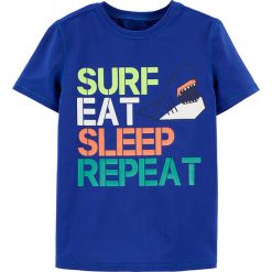 Koszulka kąpielowa w kolorze niebieskim. Niebieskie t-shirty chłopięce OshKosh, z nadrukiem, z materiału, bez rękawów. W wyprzedaży za 37,95 zł.
