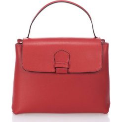 Torebki klasyczne damskie: Skórzana torebka w kolorze czerwonym – 36 x 28 x 16 cm