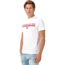 Napapijri Saras Solid Koszulka Biały. Białe podkoszulki męskie Napapijri, s, z nadrukiem, z bawełny, z krótkim rękawem. Za 163,95 zł.