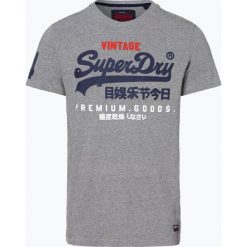 Superdry - T-shirt męski, szary. Szare t-shirty męskie Superdry, m, w paski, z bawełny, bez kołnierzyka. Za 119,95 zł.