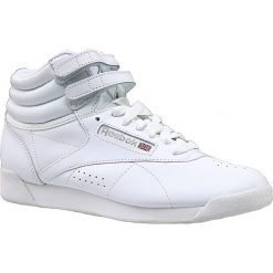 Reebok F/S HI 2431. Białe buty sportowe damskie Reebok, bez wzorów, ze skóry, sportowe. W wyprzedaży za 249,99 zł.