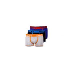 BOKSERKI MĘSKIE U03 - MIX 3-PAK. Czarne bokserki męskie marki Ombre Clothing, m, w jednolite wzory. Za 35,00 zł.