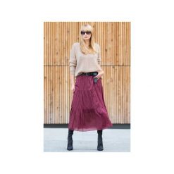 Spódnica Maxi BurgundyFall. Czerwone spódniczki damskie CANDY FLOSS, na jesień, bez wzorów, z bawełny, rockowe, maxi, oversize. Za 190,00 zł.