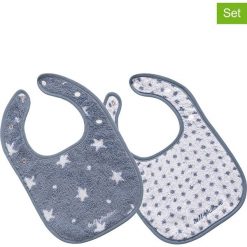 Śliniaczki (2 szt.) "Beam + Bubbles" w kolorze niebieskim. Niebieskie śliniaki Vossen, bez wzorów, z bawełny. W wyprzedaży za 39,95 zł.