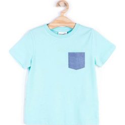 Coccodrillo - T-shirt dziecięcy 104-158 cm. Szare t-shirty męskie marki COCCODRILLO, z aplikacjami, z bawełny, z okrągłym kołnierzem. Za 29,90 zł.