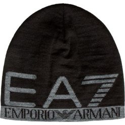 Czapka EA7 EMPORIO ARMANI Czarny. Czarne czapki męskie marki EA7 Emporio Armani, z dzianiny, sportowe. Za 192,00 zł.