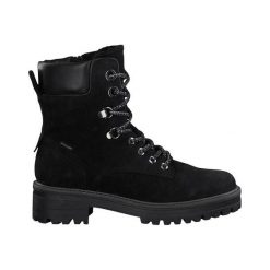 Tamaris Buty Czarny female czarny 41. Czarne botki damskie Tamaris, z polaru, klasyczne, bez obcasa, na sznurówki. Za 359,00 zł.