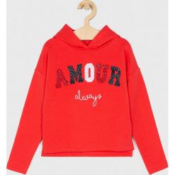 Name it - Bluza dziecięca 116-152 cm. Niebieskie bluzy dziewczęce Name it, z aplikacjami, z elastanu, bez rękawów, z kapturem. W wyprzedaży za 49,90 zł.