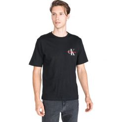 Calvin Klein Monogram Koszulka Czarny. Czarne podkoszulki męskie Calvin Klein, l, bez wzorów, z bawełny, bez kołnierzyka, z krótkim rękawem, krótkie. Za 154,95 zł.