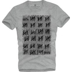 T-shirt męski UNDERWORLD From birth to death. Szare t-shirty męskie Underworld, m, bez wzorów, z bawełny, bez kołnierzyka. Za 69,99 zł.