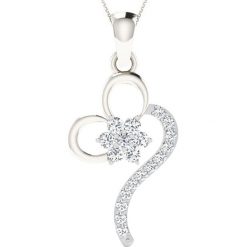 Srebrny naszyjnik z zawieszką z diamentami - dł. 40 cm. Szare naszyjniki damskie Art of Diamond & Co., z diamentem, srebrne. W wyprzedaży za 505,95 zł.