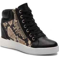Sneakersy ALDO - Ailanna 61797885 30. Czarne półbuty damskie ALDO, bez wzorów, ze skóry ekologicznej, bez obcasa, na obcasie, bez zapięcia. Za 369,00 zł.