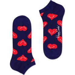 Happy Socks - Stopki Smiley Heart (2-pak). Niebieskie skarpetki damskie marki Happy Socks, z elastanu. Za 32,90 zł.