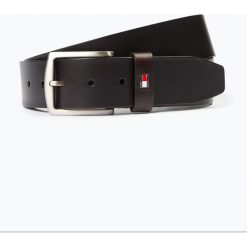 Paski męskie: Tommy Hilfiger – Męski pasek skórzany, brązowy