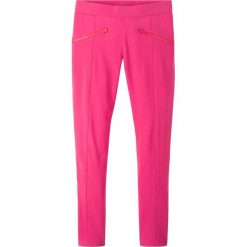 Legginsy bonprix ciemnoróżowy. Różowe spodnie dziewczęce bonprix, bez wzorów, eleganckie. Za 24,99 zł.